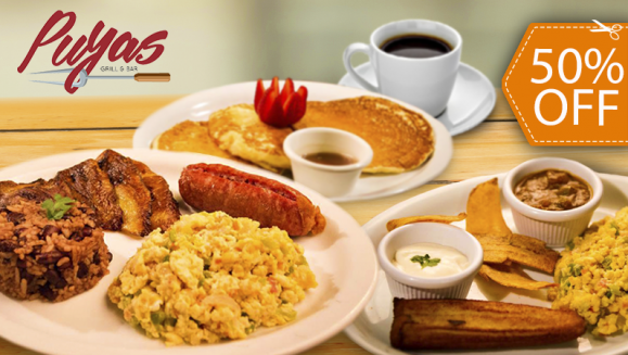 [Image: PRUEBA-NO COMPRAR¡Paga $1 y Consume $16 en el Menú de Desayunos de Puyas Grill!m]